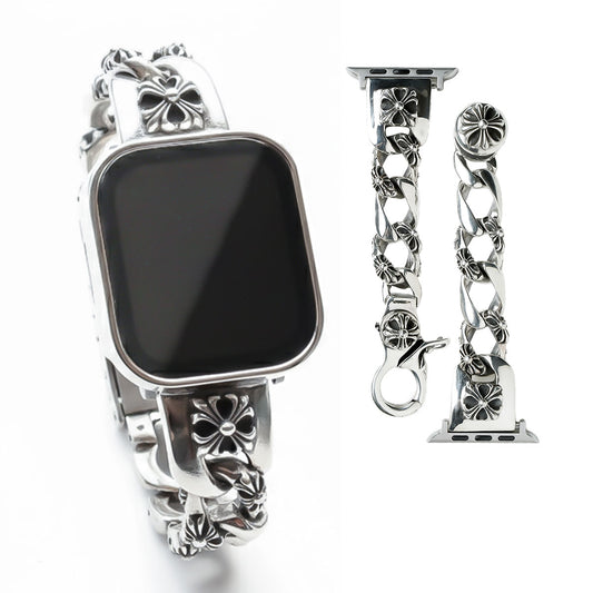 Apple Watch バンド シルバー 925製 クロスモチーフ 重厚 メタルバンド DAYSART wc035