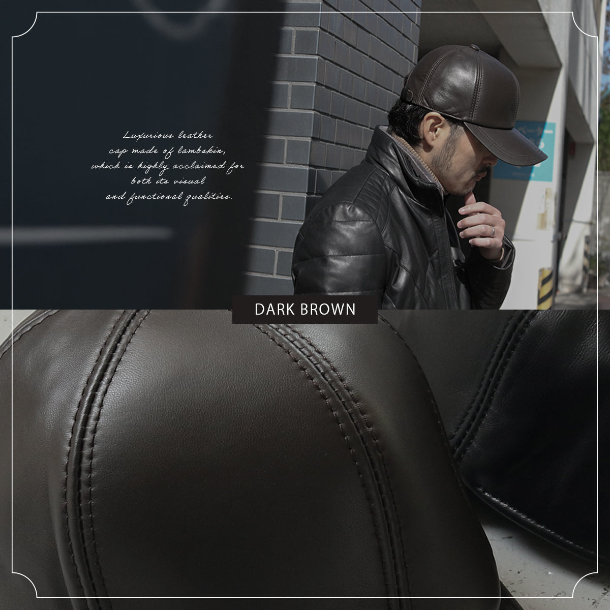 DAYSART Classic シープスキン 本革 キャップ ab-ot003