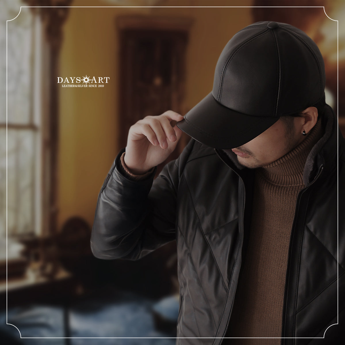 DAYSART Classic シープスキン 本革 キャップ ab-ot003