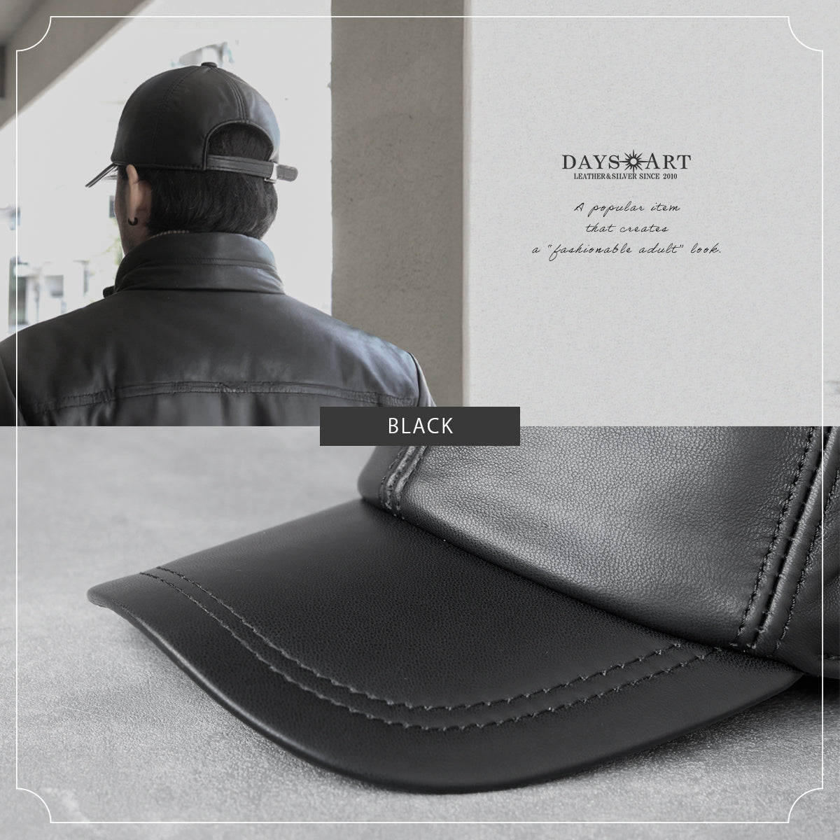 DAYSART Classic シープスキン 本革 キャップ ab-ot003