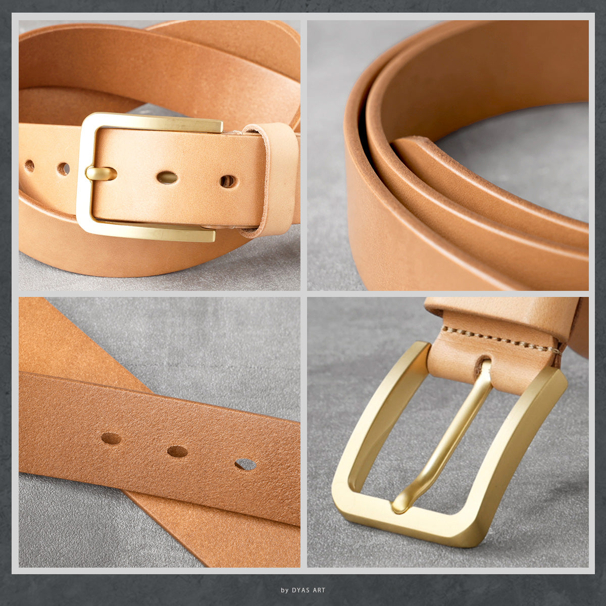 DAYSART Classic 真鍮製バックル 本革ベルト bt066