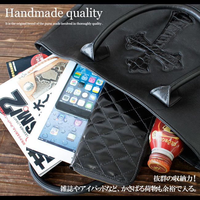 DAYSART Classic クロスモチーフ 大容量 本革トート lb222