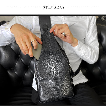 DAYSART Classic エイ革 スティングレイ 本革ボディバッグ lb338