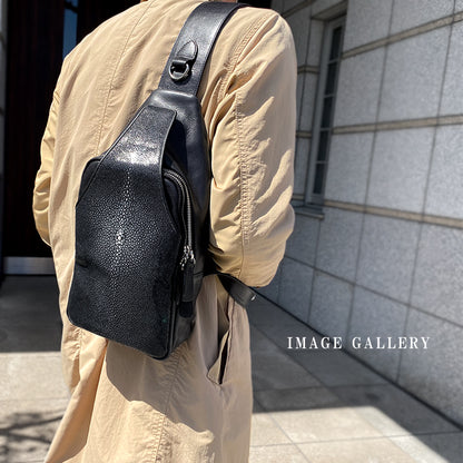 DAYSART Classic エイ革 スティングレイ 本革ボディバッグ lb338