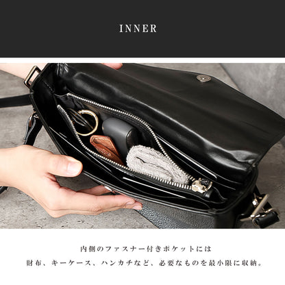 DAYSART Classic エイ革 スティングレイ 本革ショルダーバッグ lb364