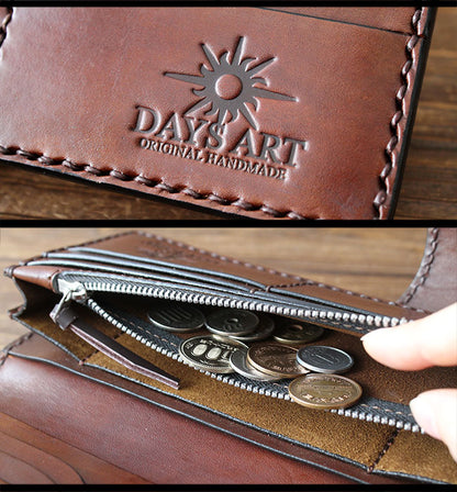 サドルレザー 長財布 本革 極厚 バイカーズウォレット ライダース コンチョ DAYSART lw066