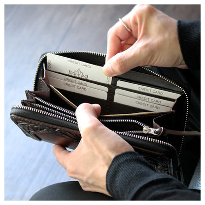 DAYSART Classic カービング ロングウォレット サドルレザー lw105