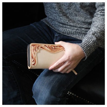 DAYSART Classic カービング ロングウォレット サドルレザー lw105