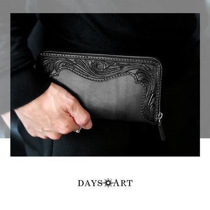 DAYSART Classic カービング ロングウォレット サドルレザー lw105