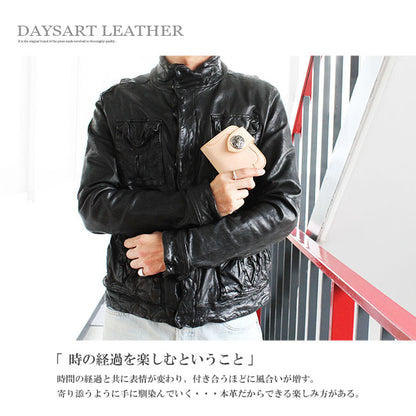 サドルレザー 2つ折り財布 本革 極厚 ショートウォレット コンチョ DAYSART lw147