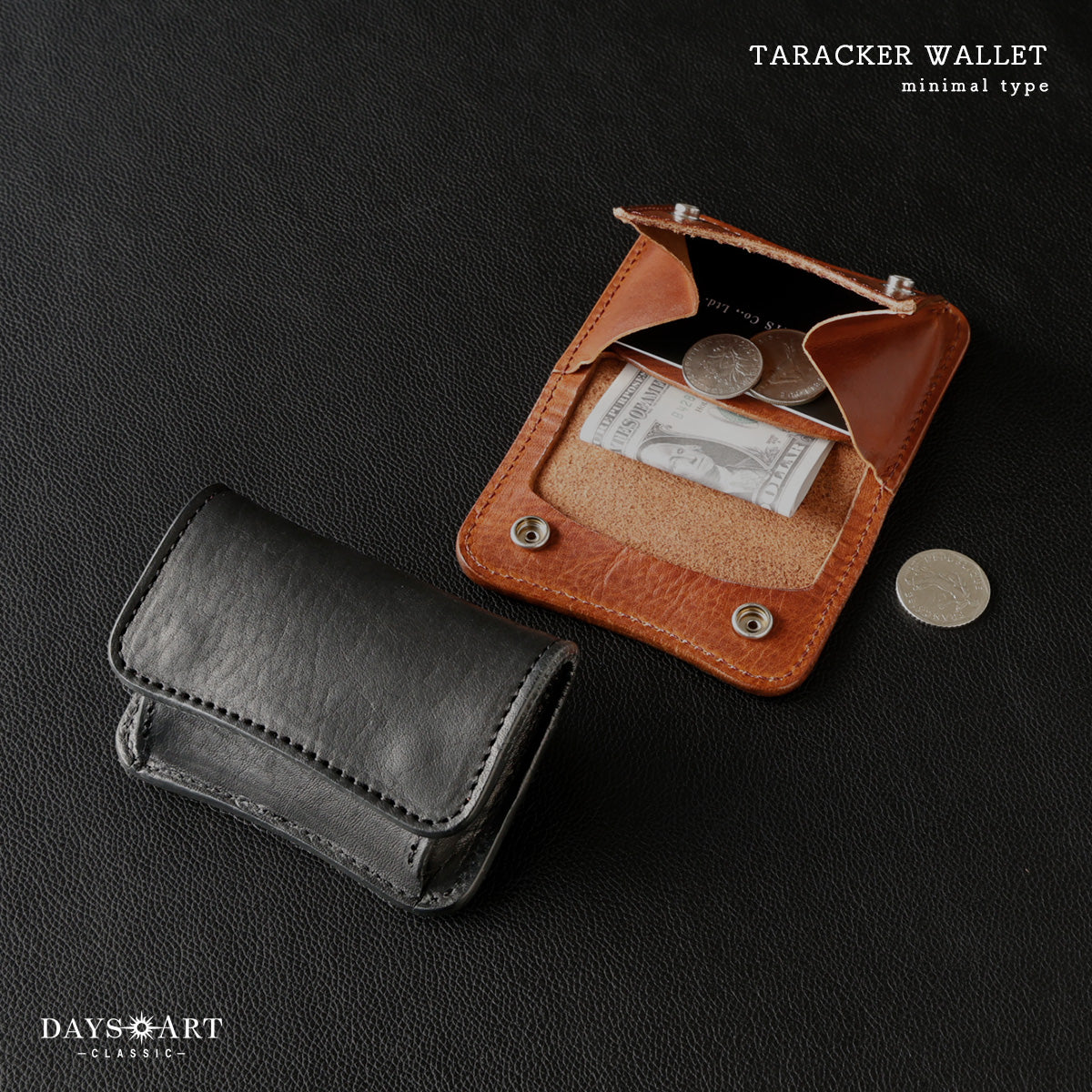 ミニトラッカーウォレット 本革 たつのレザー コンパクト財布 日本製 DAYSART lw270