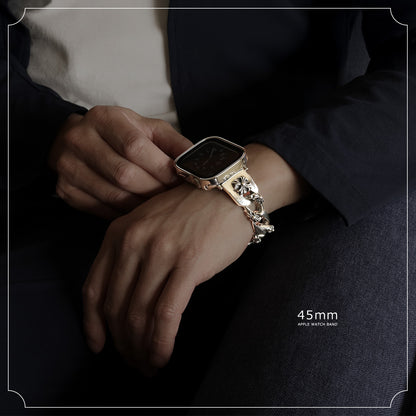 Apple Watch バンド シルバー 925製 クロスモチーフ 重厚 メタルバンド 差し込みタイプ DAYSART wc034