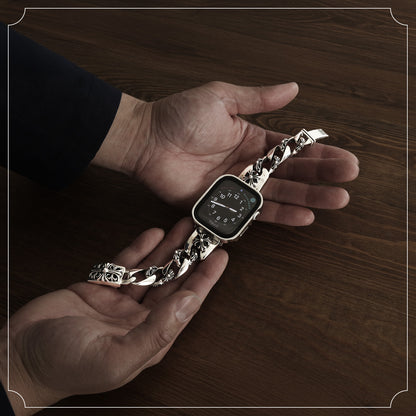 Apple Watch バンド シルバー 925製 クロスモチーフ 重厚 メタルバンド 差し込みタイプ DAYSART wc034