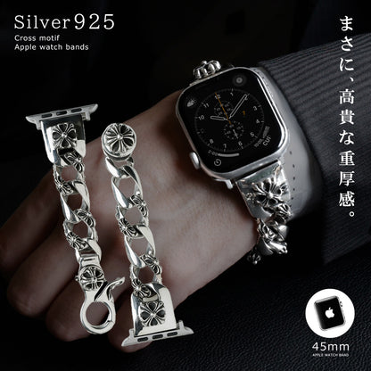 DAYSART Classic クロスモチーフ AppleWatchバンド シルバー925製 wc035