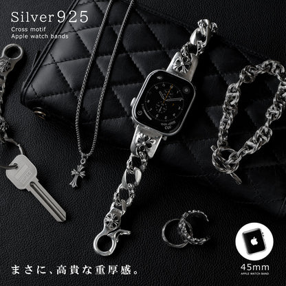 DAYSART Classic クロスモチーフ AppleWatchバンド シルバー925製 wc035
