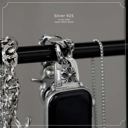 DAYSART Classic クロスモチーフ AppleWatchバンド シルバー925製 wc035