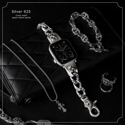 DAYSART Classic クロスモチーフ AppleWatchバンド シルバー925製 wc035
