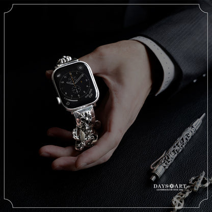 DAYSART Classic クロスモチーフ AppleWatchバンド シルバー925製 wc035