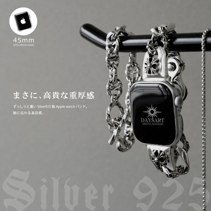DAYSART Classic クロスモチーフ AppleWatchバンド シルバー925製 wc035